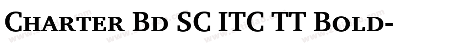 Charter Bd SC ITC TT Bold字体转换